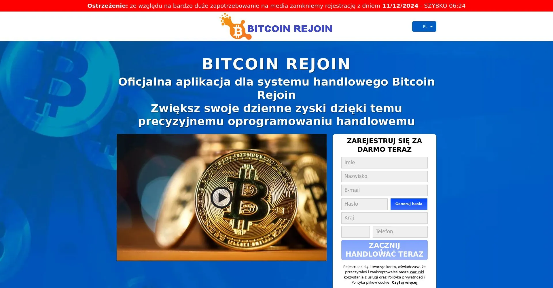 Bitcoin Rejoin opinie: co to, czy to oszustwo?