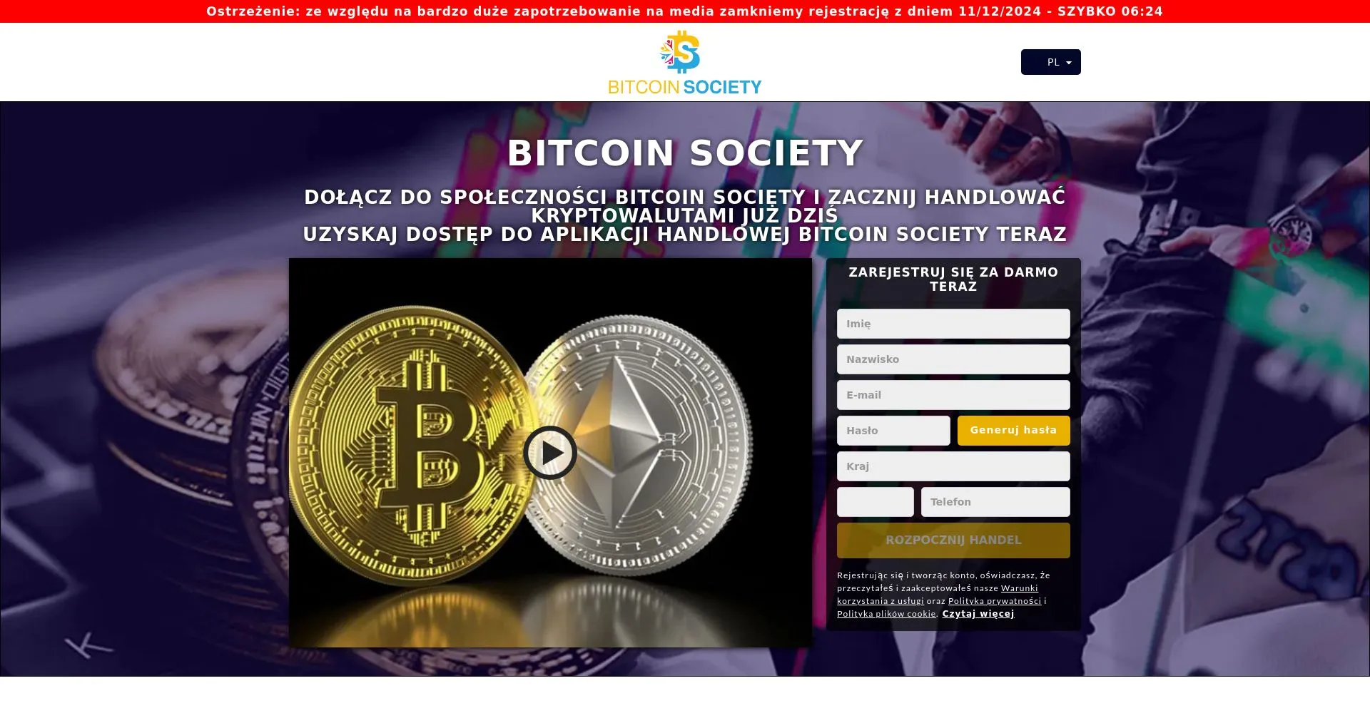 Bitcoin Society opinie: co to, czy to oszustwo?